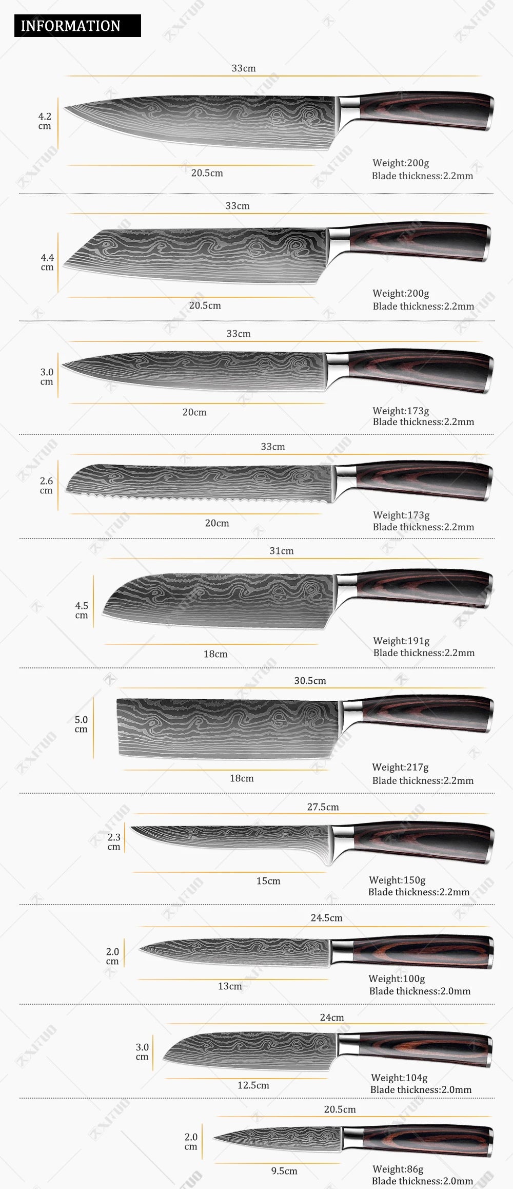 Santoku knifes