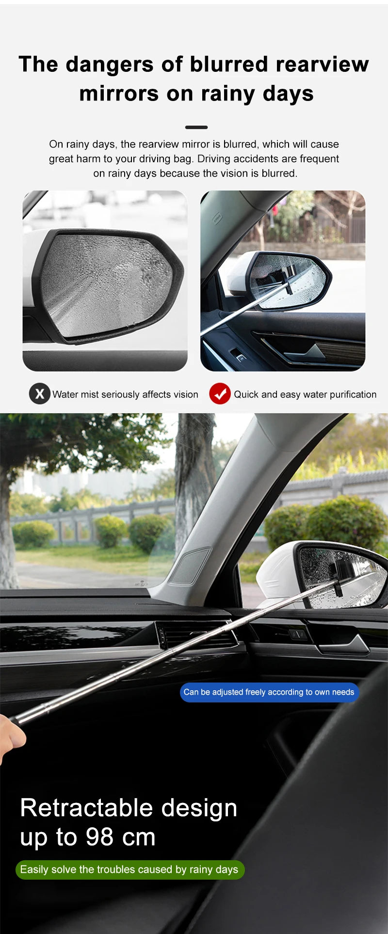 Car Rearview Mirror Wiper